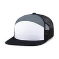 thumbnail image 1 of Pacific Headwear P787.X28.OS 6-Panel Arch Trucker Snapback Cap, White, Graphite & Black - One Size, 1 of 1