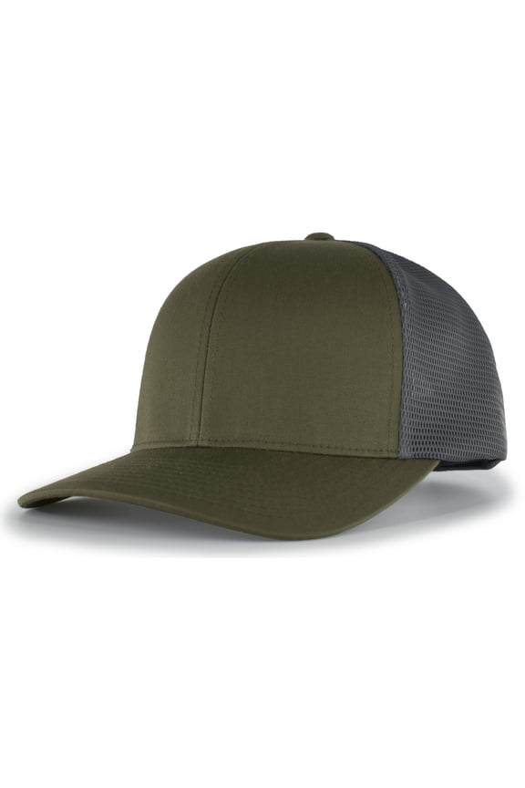 Adult Trucker Hat Unisex Moss/Graphite/Moss Os