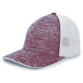 thumbnail image 1 of Pacific Headwear Aggressive Heather Trucker Flexfit Cap 406F Graphite Heather/White/Graphite Heather L/Xl, 1 of 2