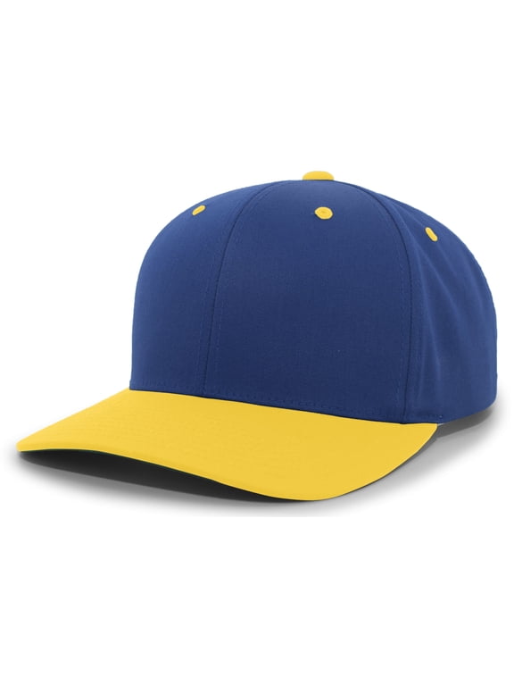 Cotton-Poly Hook-And-Loop Adjustable Cap 302C Royal/Red Os