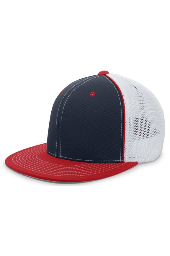 D-Series Trucker Flexfit Cap 4D5 Dark Green/White/Dark Green Xs