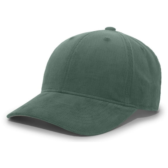 Pacific Headwear Hybrid Corduroy Dad Cap P206 Dark Green Os