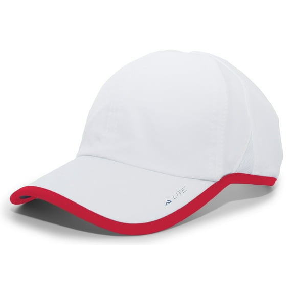 Pacific Headwear Lite Series Active Hook-And-Loop Adjustable Cap 410L White/Columbia Blue Os