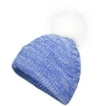 thumbnail image 1 of Pacific Headwear P604K Faux Fur Pom Beanie - Silver/White - OS, 1 of 2
