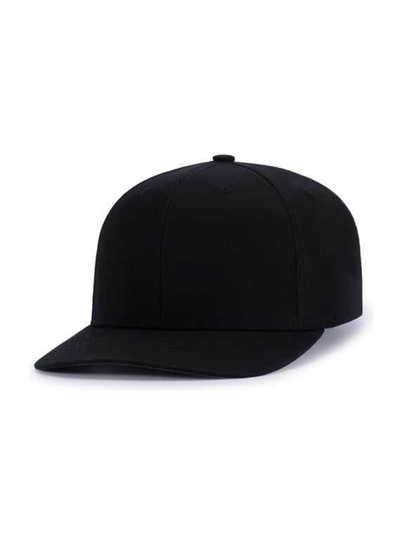 Poly & Cotton Snapback Cap, Black - Adult