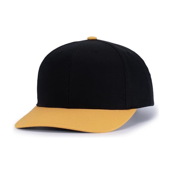Pacific Headwear P322.421.ADT Poly & Cotton Snapback Cap, Black & Gold - Adult