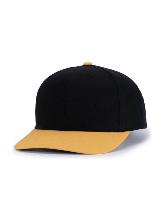 P322.421.ADT Poly & Cotton Snapback Cap, Black & Gold - Adult