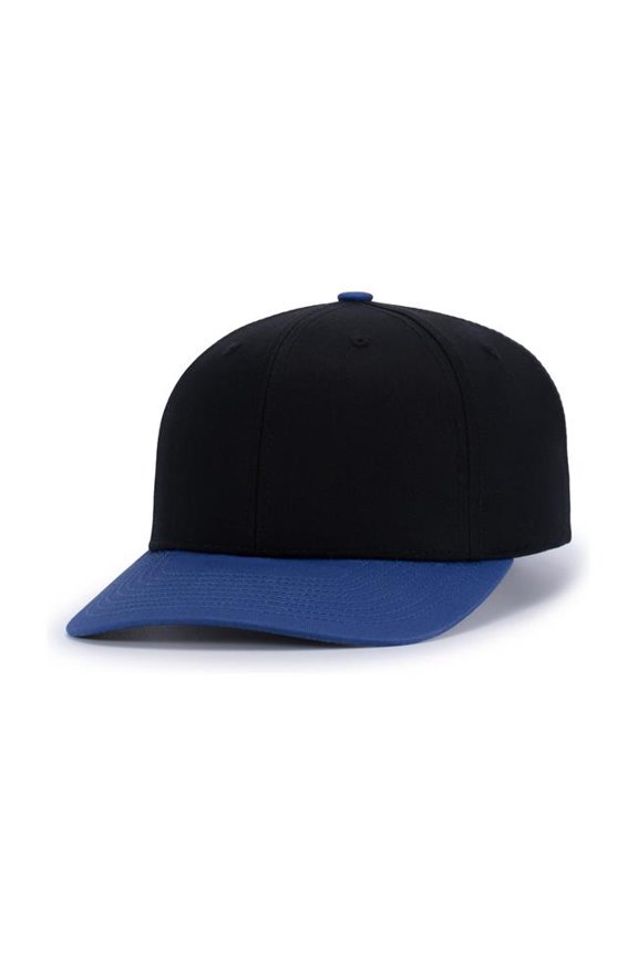 P322.426.ADT Poly & Cotton Snapback Cap, Black & Royal - Adult