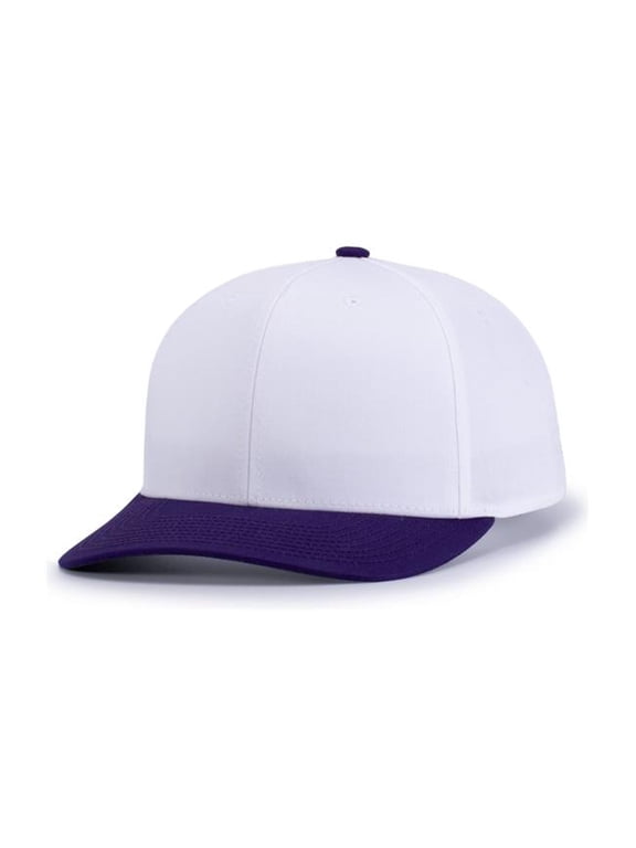 P322.231.ADT Poly & Cotton Snapback Cap, White & Purple - Adult