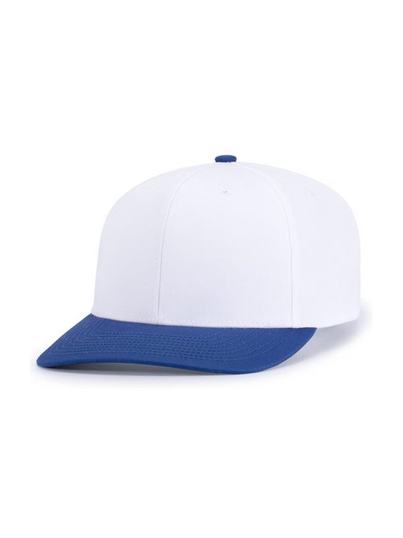 P322.220.ADT Poly & Cotton Snapback Cap, White & Royal - Adult