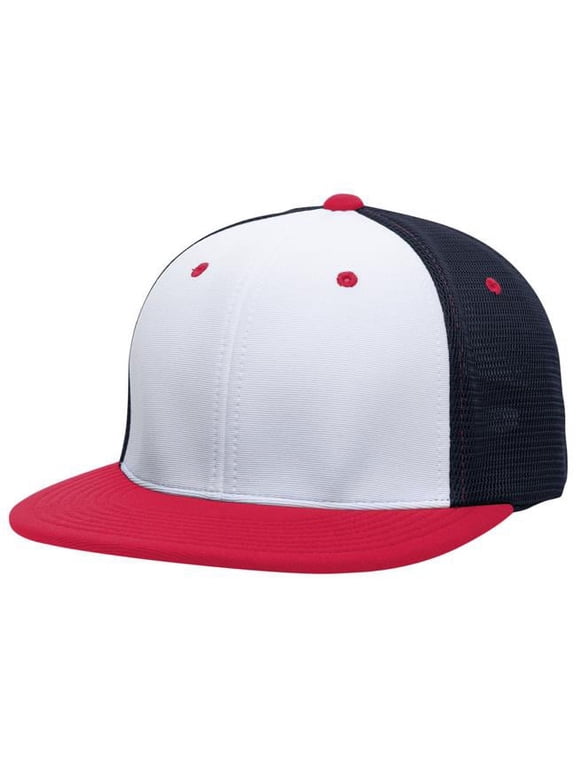 Premium M2 Performance Trucker Flexfit Cap Es341 White/Black/Royal S/M