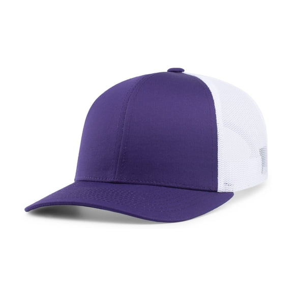Pacific Headwear Trucker Snapback Cap 104C Purple/White/Purple Os
