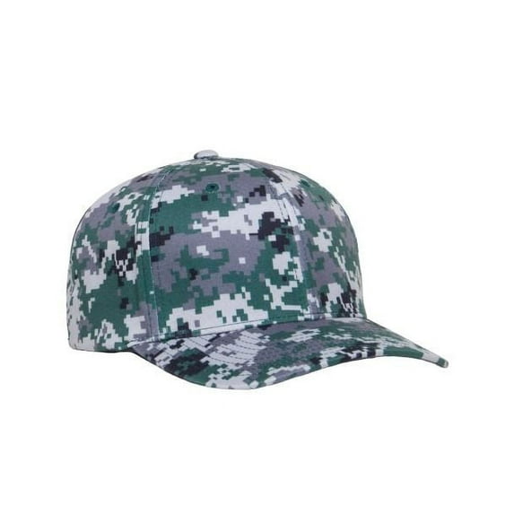 Pacific Headwear Universal Fit Digi Camo Flexfit Cap 708F Gold L/Xl