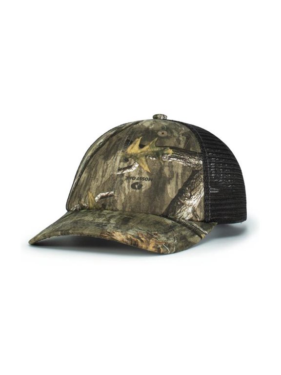 P640.2P1.OS Vintage Mossy Oak Trucker Cap, Country Roots & Light Charcoal - One Size