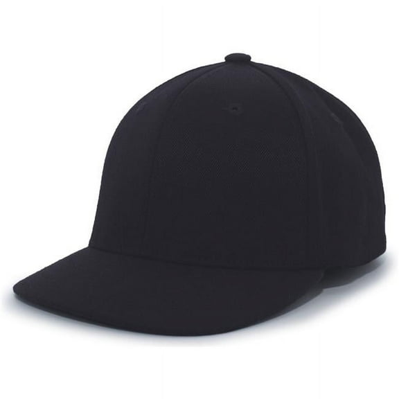 Pacific Headwear Wool Combo Umpire Flexfit Cap 855U Black S/M