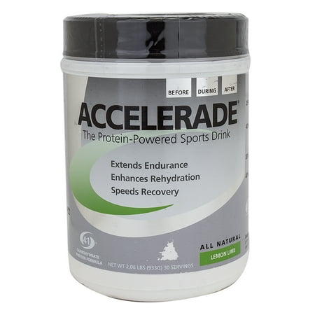 Pacific Health Accelerade Protein-Powered Sports Drink Mix Lemon Lime Jar 30Srvs