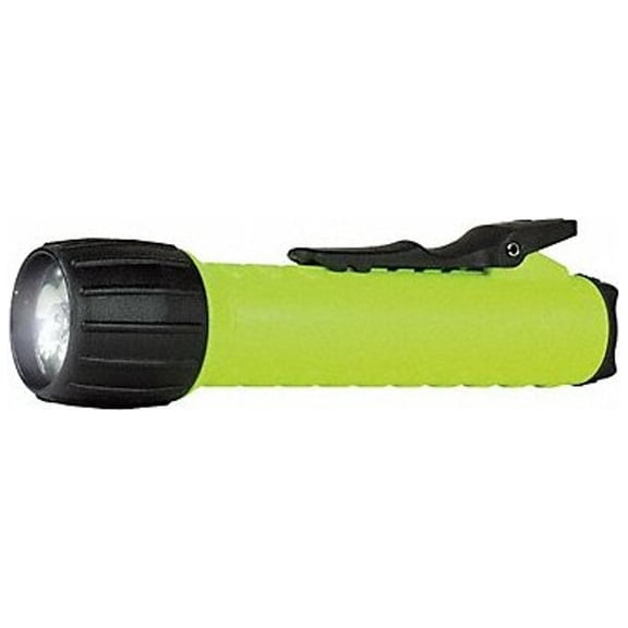 Pacific Helmets Safety Yellow LED Handheld Flashlight, Alkaline C, 125lm 522109