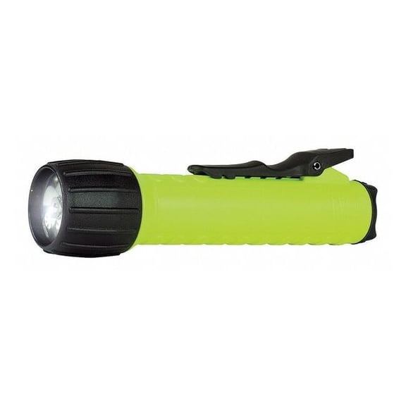 Pacific Helmets Safety Yellow LED Handheld Flashlight, Alkaline C, 125lm 522109