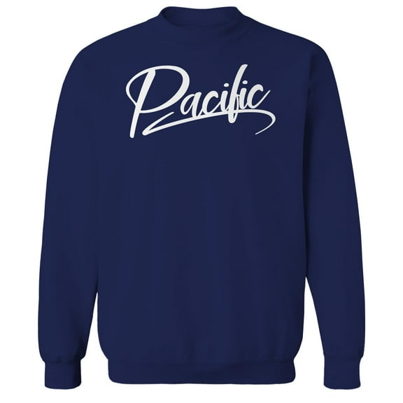Pacific Humor Graphic Navy Men's Crewneck Sweatshirt