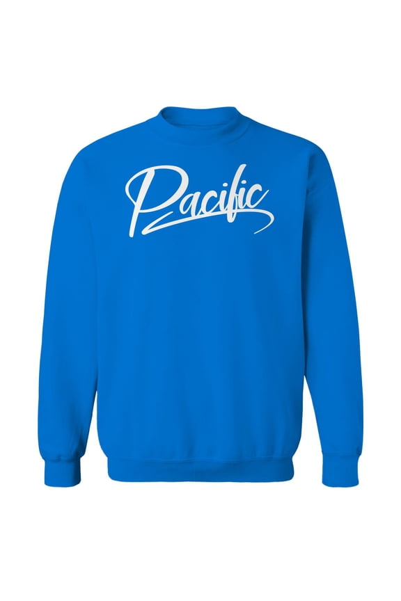 Pacific Humor Graphic Royal Men's Crewneck Sweatshirt