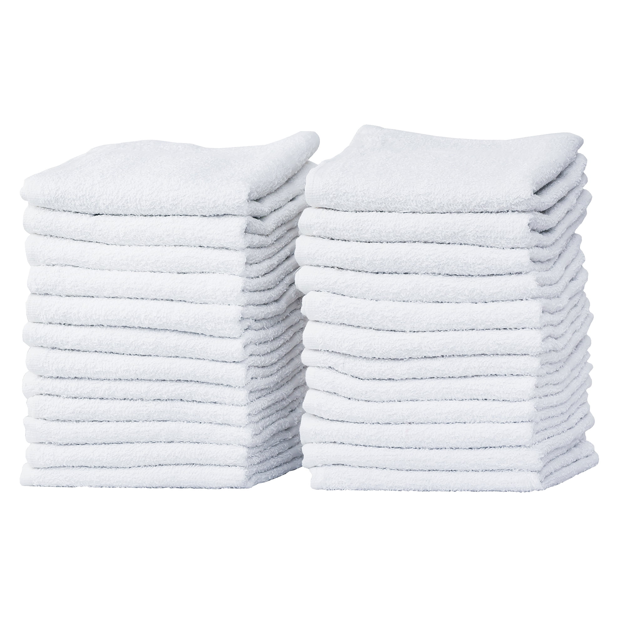 White 100% Cotton 12x12 Washcloths, 60-Pack