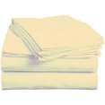 thumbnail image 1 of Pacific Linens Bed Sheet Set Deep Pocket Comfort | Poly Cotton Blend | Hypoallergenic, Wrinkle, Fade&Stain Resistant | 300 Thread Count | 4 Piece | Full Size | Ivory, 1 of 3