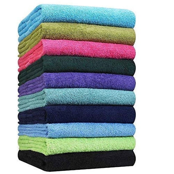 Pacific Linens Hand Towels, 24 Pack, Super Absorbent, Ring-Spun, 100% Cotton, 16" x 27", Commercial Grade, Multipurpose, Red
