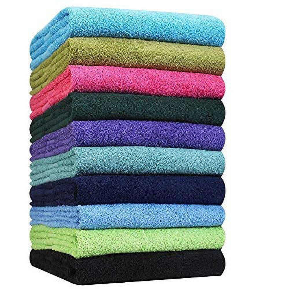 Hand Towels-24 Pack-Green, Super Absorbent Ring spun, 100% Cotton,(Size  16?x27?), Commercial Grade, Multipurpose, Gym-Spa-Salon Towel, 3 lbs. per