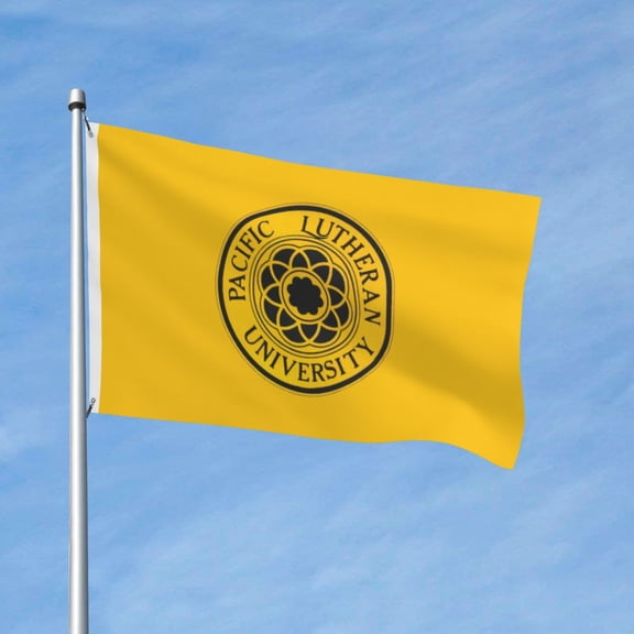Pacific Lutheran University Logo 3x5 Ft Flag Double Sided Indoor Outdoor Double Stitched Polyester Flag With 2 Grommets-Both Side Can Be Read