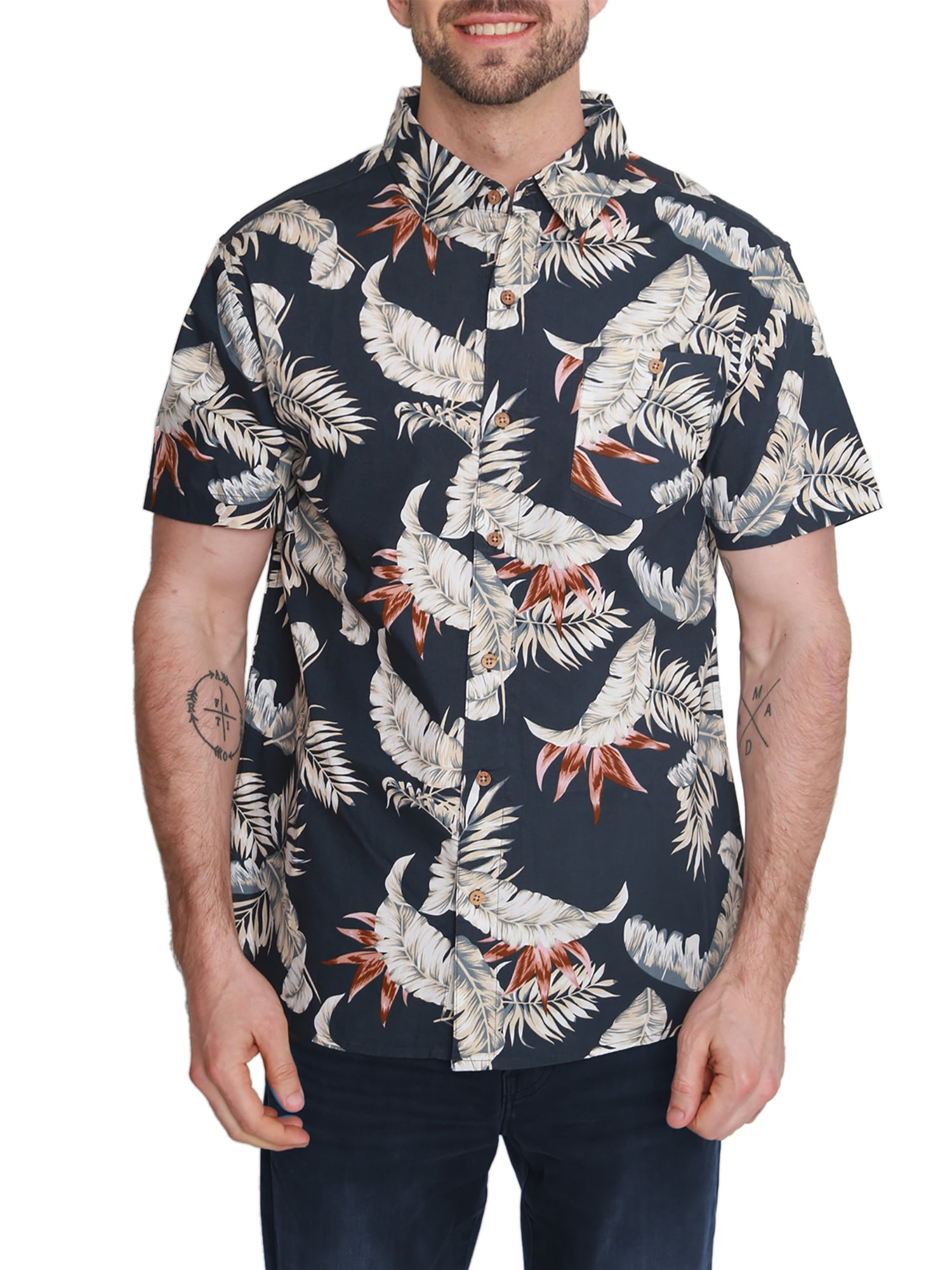 Pacific Marlin Men's Short Sleeve Hawaiian Woven Shirt