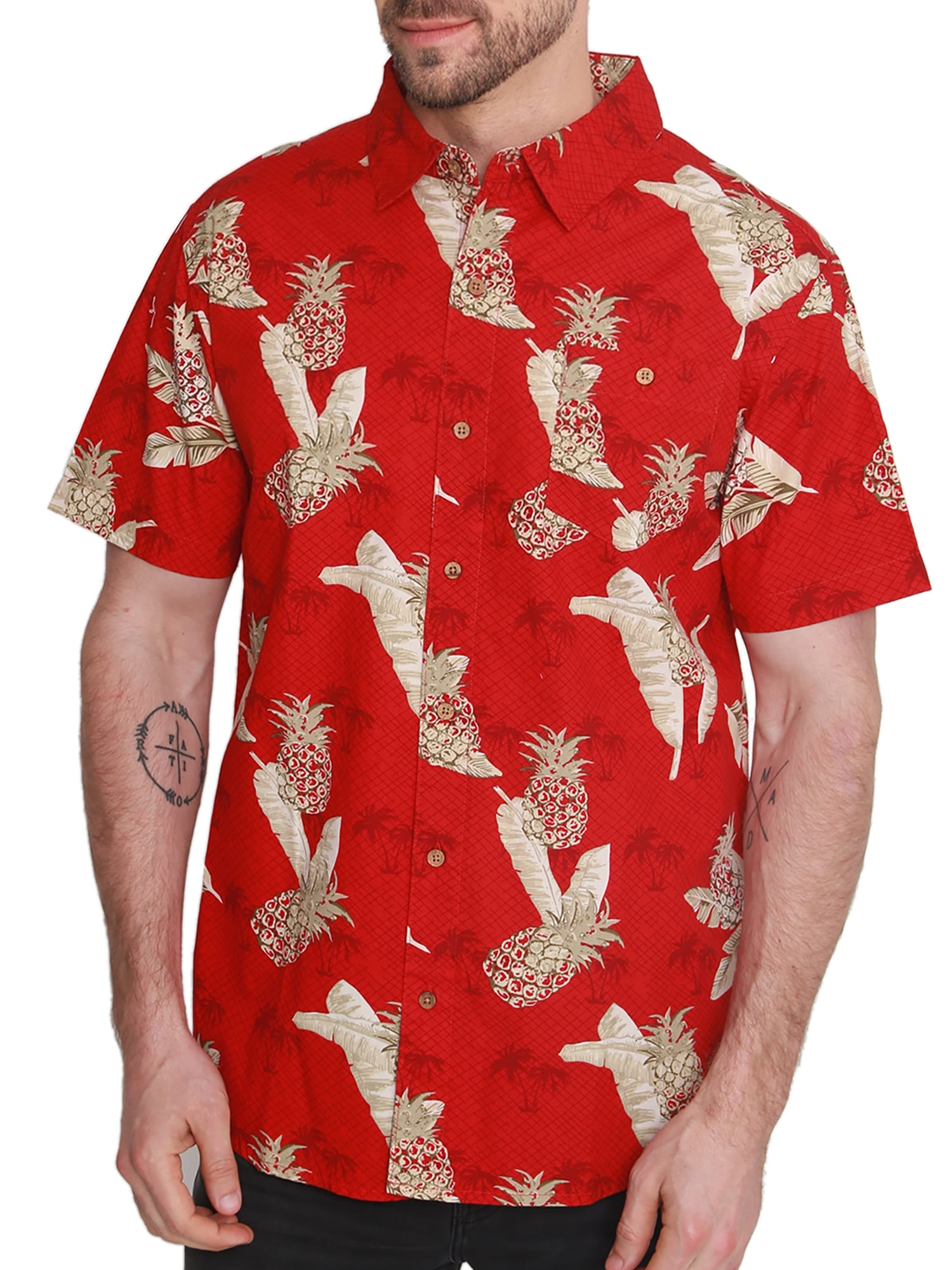 Pacific Marlin Men's Short Sleeve Hawaiian Woven Shirt