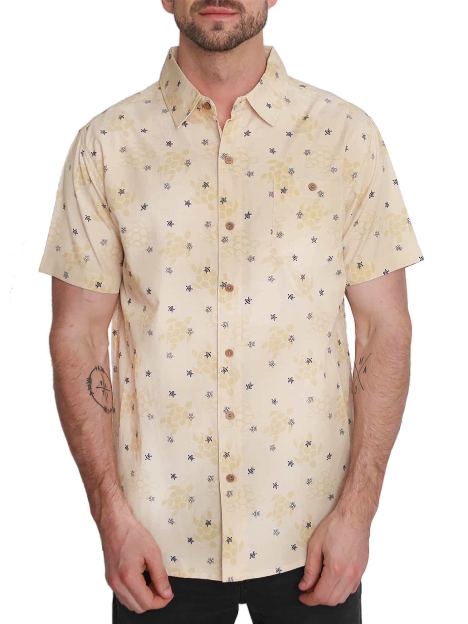 Pacific Marlin Men's Short Sleeve Hawaiian Woven Shirt