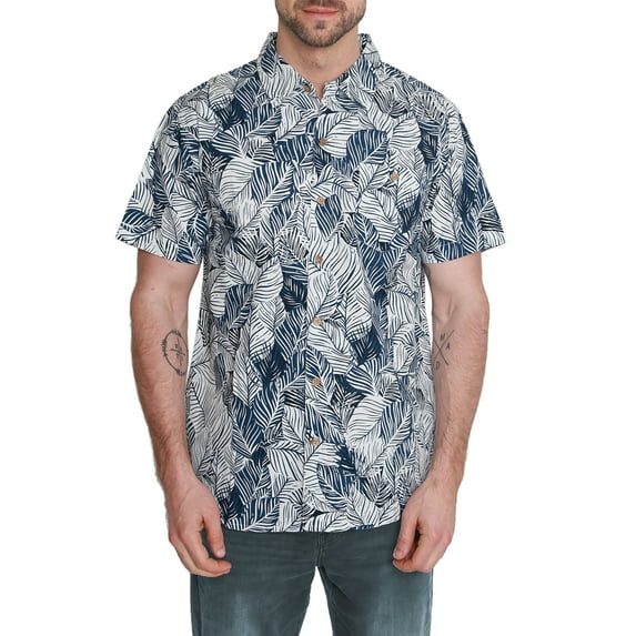 Pacific Marlin Men's Short Sleeve Hawaiian Woven Shirt