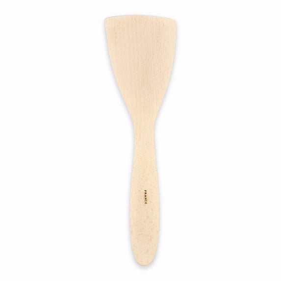 Pacific Merchants 12" Beechwood Large Curved Wooden Spatula/Turner