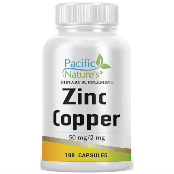 Pacific Nature's Zinc Copper for Cellular Rejuvenation, Immunity and Thyroid Function 100ct