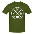 thumbnail image 1 of Pacific North West Mountain Men'S Basic Short Sleeve T-Shirt Moss Green 3x-Large, 1 of 5