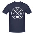 thumbnail image 1 of Pacific North West Mountain Men'S Basic Short Sleeve T-Shirt Navy Blue Large, 1 of 5