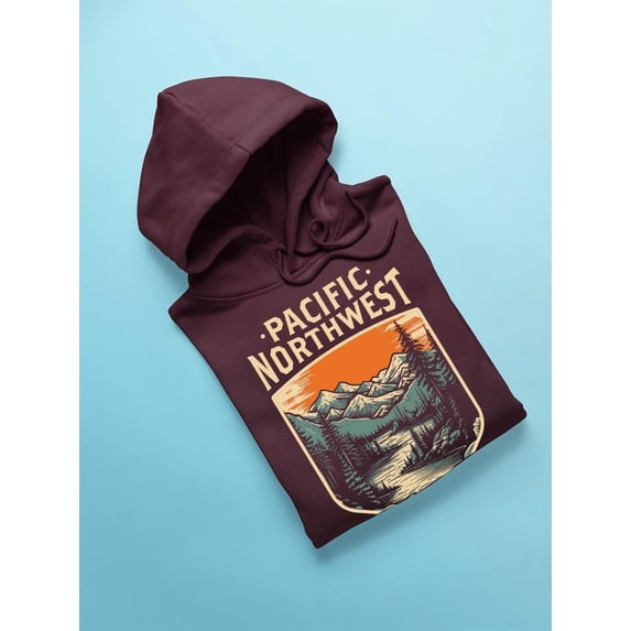 Pacific Northwest Ice Mountains Hoodie Men's -SelectDesign