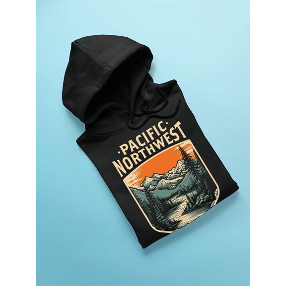 Pacific Northwest Ice Mountains Hoodie Men's -SelectDesign