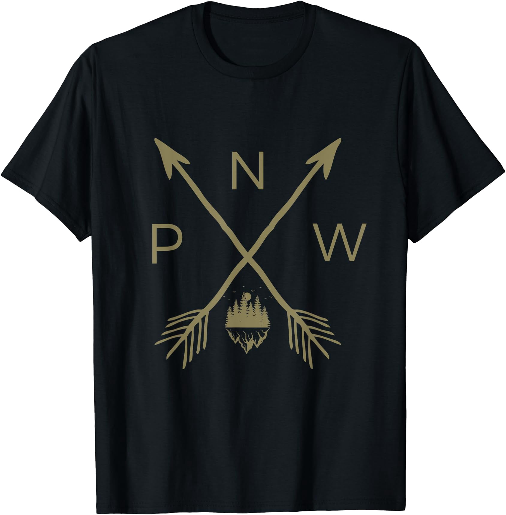 Pacific Backpack Pacific Northwest Mountain Cool Pnw Pacific Northwest T-Shirt - Walmart.com