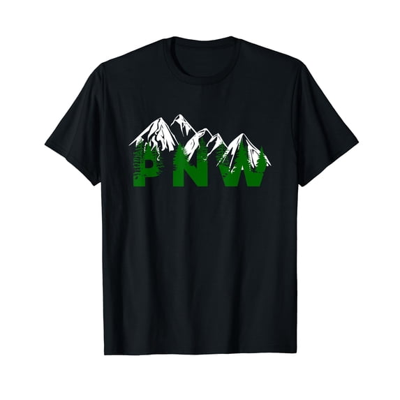 Pacific Northwest PNW Pine Trees Mountains Gift T-Shirt