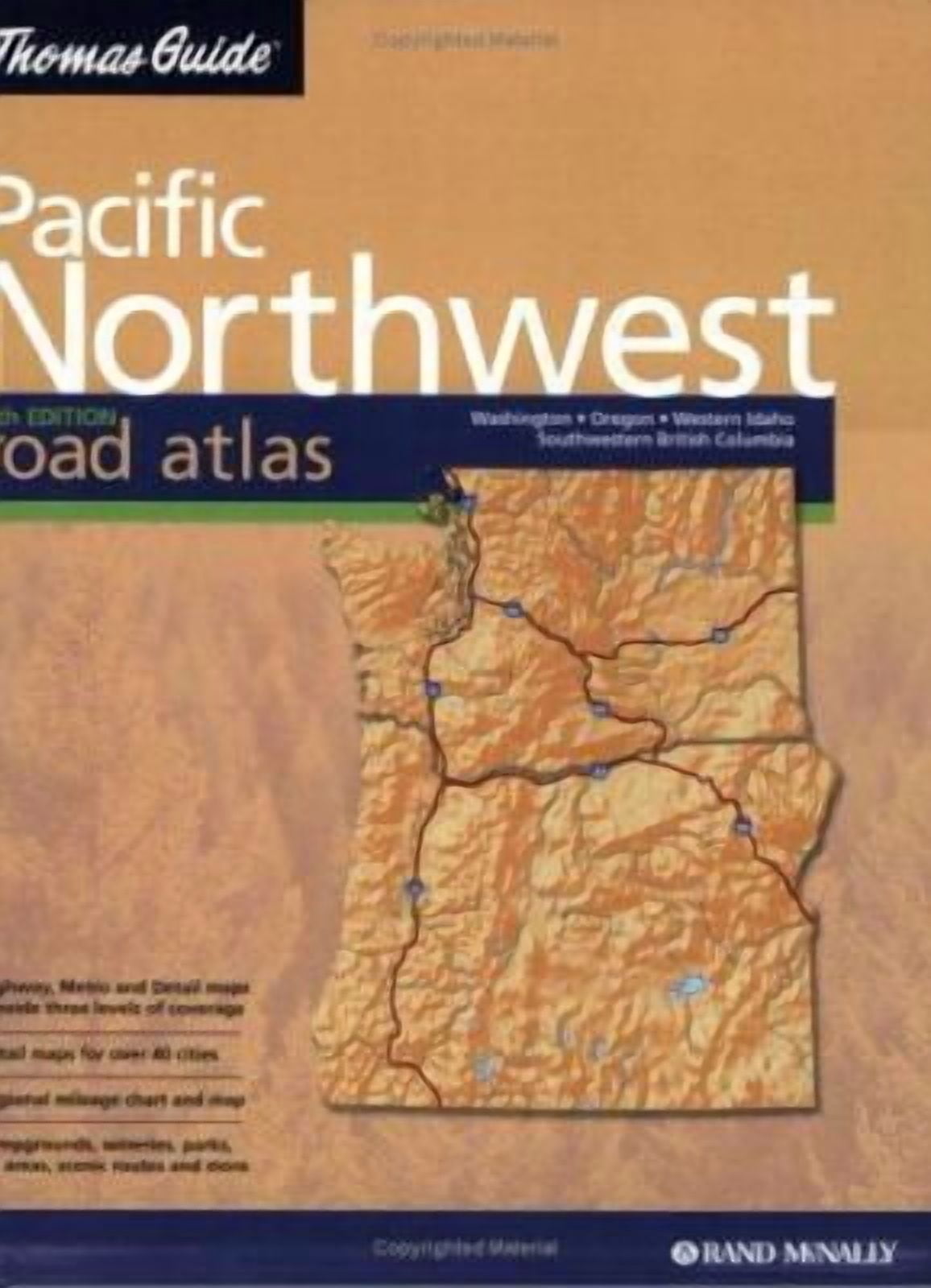 Pre-Owned Pacific Northwest Road Atlas by Thomas Brothers Maps (Paperback) Textbooks English deal from Walmart