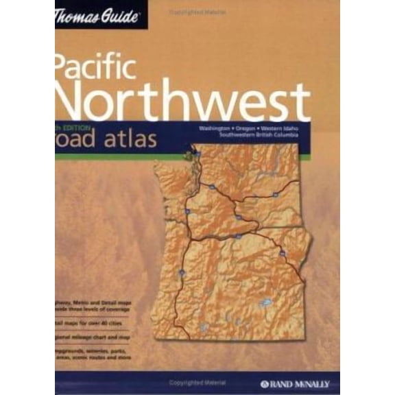 Pre-Owned Pacific Northwest Road Atlas by Thomas Brothers Maps (Paperback) Textbooks English