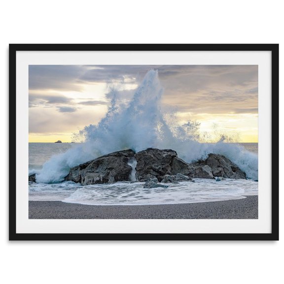 Pacific Northwest Wave Print California Beach Sunset Photo