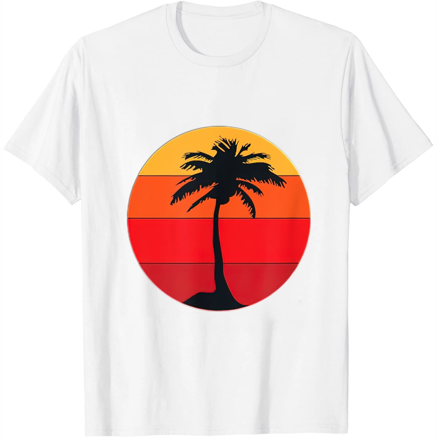 Pacific Ocean Beach Palm Tree Sun Retro Vintage T-Shirt Pacific Ocean Beach Palm Tree Sun Retro Vintage T-Shirt