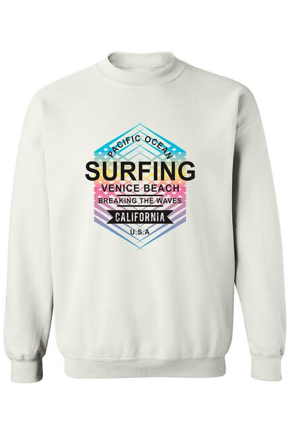 Pacific Ocean Surf Sweatshirt Men -Image by Shutterstock, Male x-Large