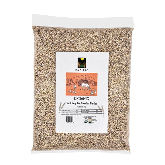Pacific Organic Feed Regular Pearled Barley 5Lbs