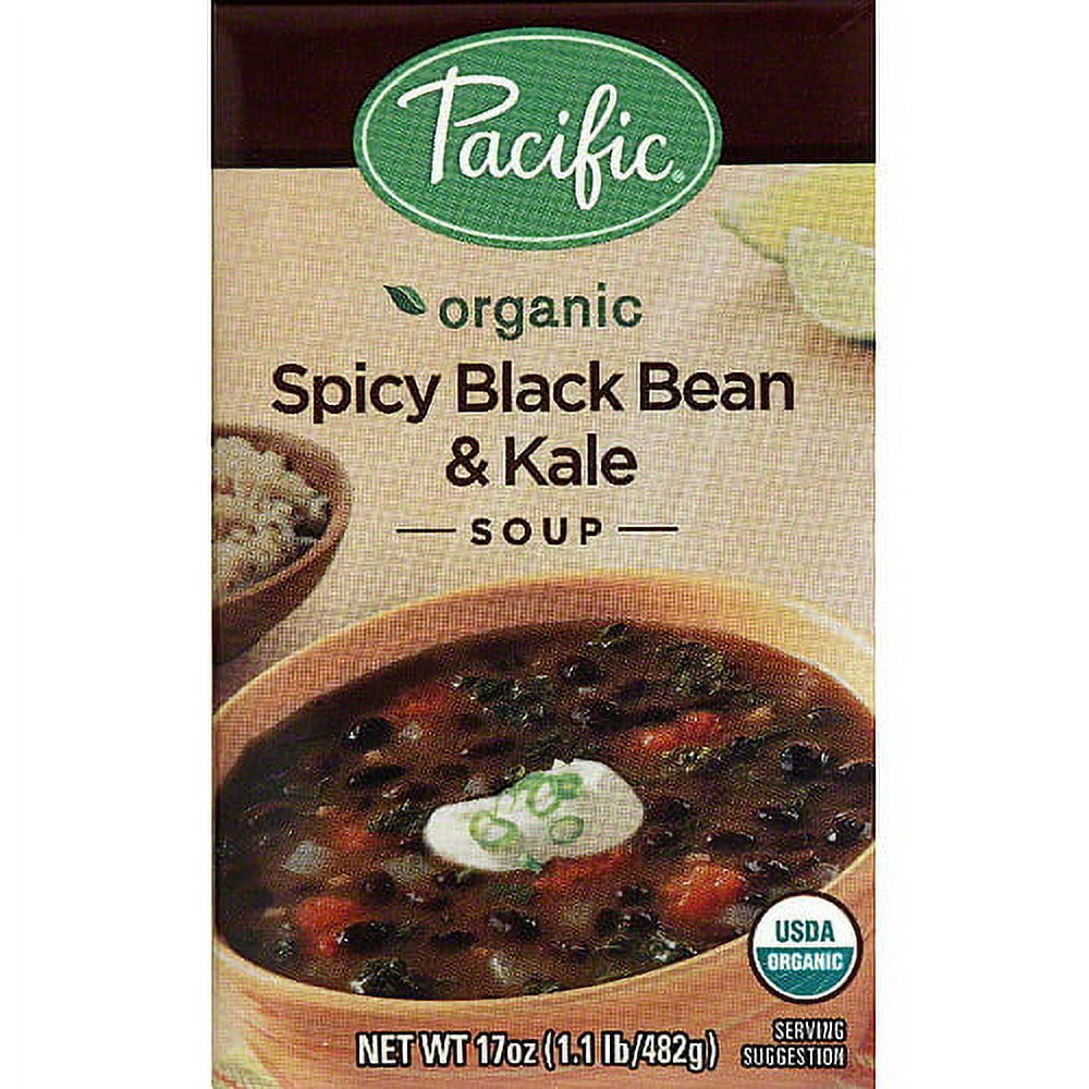 Pacific Organic Spicy Black Bean & Kale Soup, 17 oz, (Pack of 12