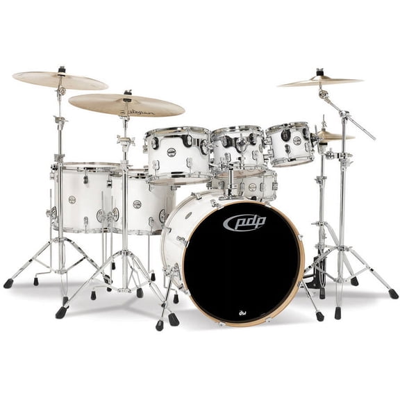 Pacific PDP Concept Maple 7-Piece Shell Pack w/ Chrome Hardware - Pearlescent White