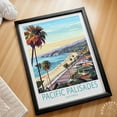 thumbnail image 1 of Pacific Palisades California Travel Poster, Pacific Palisades Wall Art, California Travel Print, Home Decoration, Birthday Present Wall Art, Modern Wall Decor, 24x36 UNFRAMED, 1 of 2